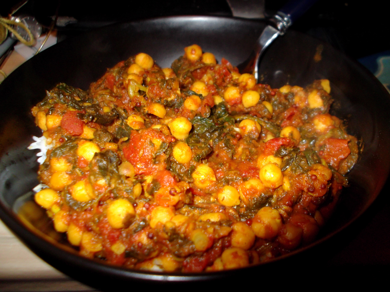 Chickpea and Spinach Curry
