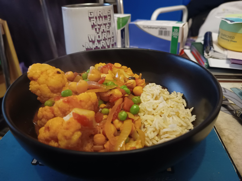 Cauliflower and chickpea stew